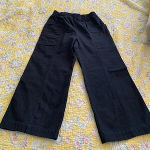 Elizabeth Suzann Clyde Culottes in Black Cotton Canvas